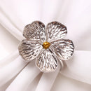 6 Pieces Elegant Blossom Napkin Napkin Rings for Hotel, Parties, and Dining Table Décor