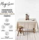 100% Pure Linen Tablecloth – Natural Fabric