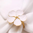 6 Pieces Elegant Blossom Napkin Napkin Rings for Hotel, Parties, and Dining Table Décor