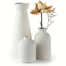Set of 3 Ceramic Vases | Modern Farmhouse & Rustic Home Décor