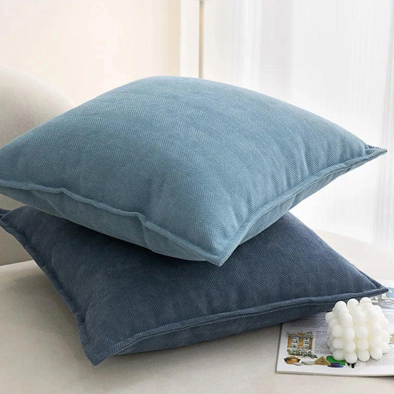 Chenille Throw Pillow Covers – Elegant Luxury Square Cushion Covers for Home and Office Decor