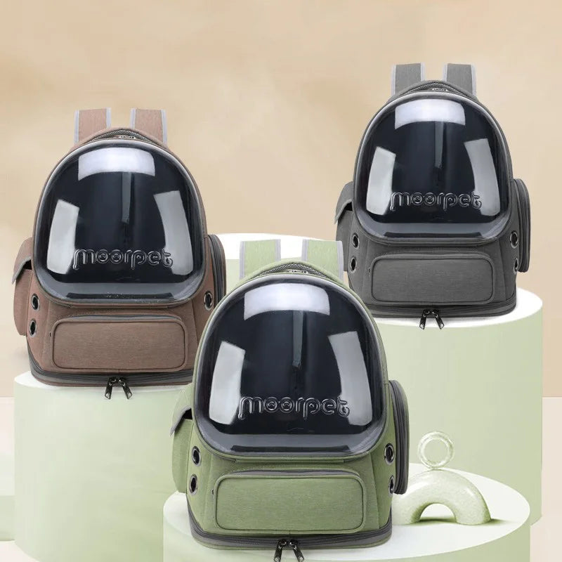 Transparent Pet Cat Carrier Backpack – Outdoor Travel Bag for Cats & Small Dogs