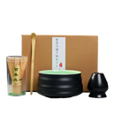 Japanese Matcha Tea Ceremony Set | Natural Bamboo Whisk & Pottery Bowl
