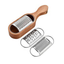Stainless Steel Cheese Grater With Wooden Storage Box | Grate Parmesan, Chocolate, Nutmeg and More