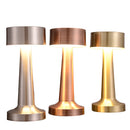 Retro Metal Touch Table Lamp – LED Rechargeable Night Light for Bar, Coffee Table and Bedroom Decor