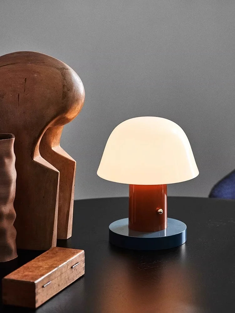 Cordless Mushroom Table Lamp – Rechargeable LED Night Light for Bedroom, Living Room and Outdoor Use