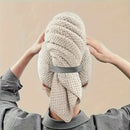 Large Solid Color Water Absorbent Hair Drying Towel - Microfiber Hair Wrap