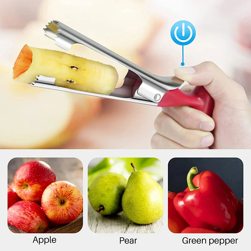 Premium Apple Corer Stainless Steel Fruit Cutter and Core Remover Tool
