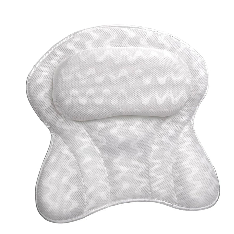 Bath Pillow - Ultra Soft 3D Breathable Mesh Neck & Back Support Spa Cushion