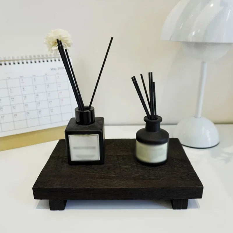 Wooden Tray Pedestal Stand – Versatile Bathroom and Kitchen Decor