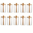 Airtight Glass Storage Jar with Bamboo Lid and Spoon - for Candy, Biscuits, and Lollies, Nuts and Other Food