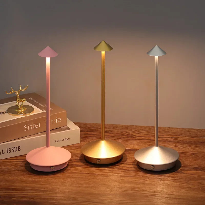 Type-C Rechargeable Table Lamp - Modern Touch LED Pina Table Lamp
