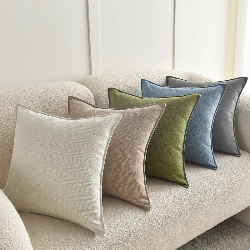 Chenille Throw Pillow Covers – Elegant Luxury Square Cushion Covers for Home and Office Decor