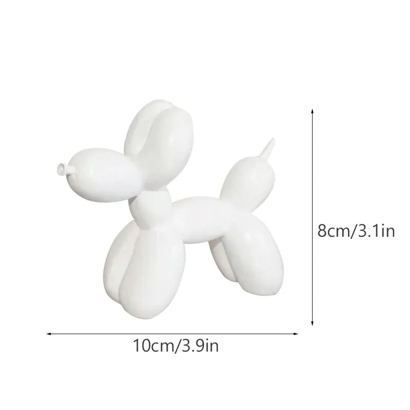Nordic Balloon Dog Figurine – Modern Resin Home Décor for Living Room, Desk, Entryway & Gifts
