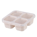 4-Compartment Bento Box For Lunch, Leftovers, Meal Prep or Snacks | Wheat Straw, Dishwasher Safe