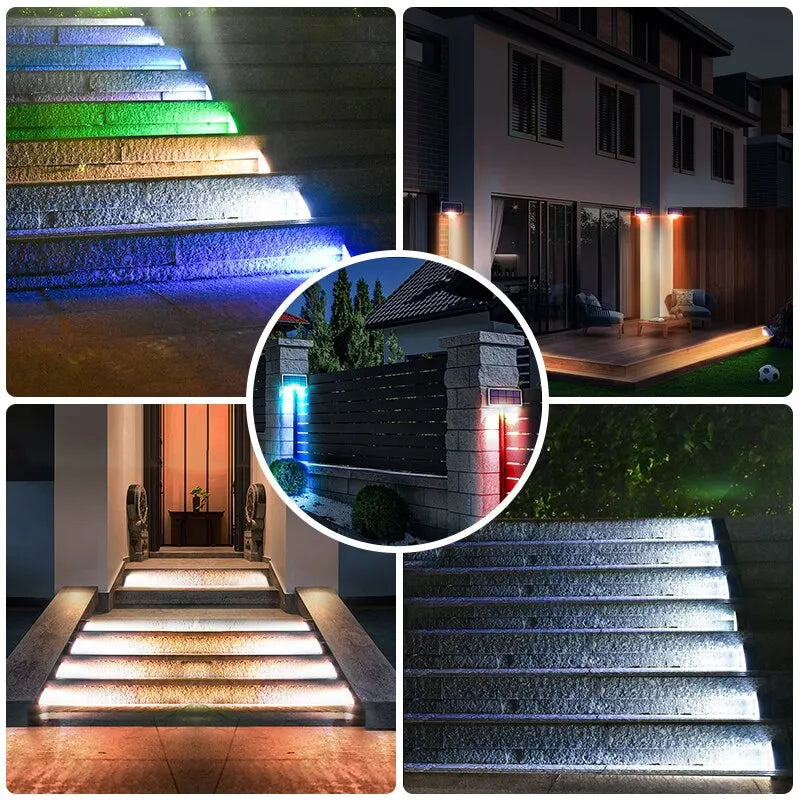Solar Step Lights – Outdoor Waterproof LED Stair Lights for Pathways and Garden Décor