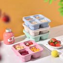 4-Compartment Bento Box For Lunch, Leftovers, Meal Prep or Snacks | Wheat Straw, Dishwasher Safe