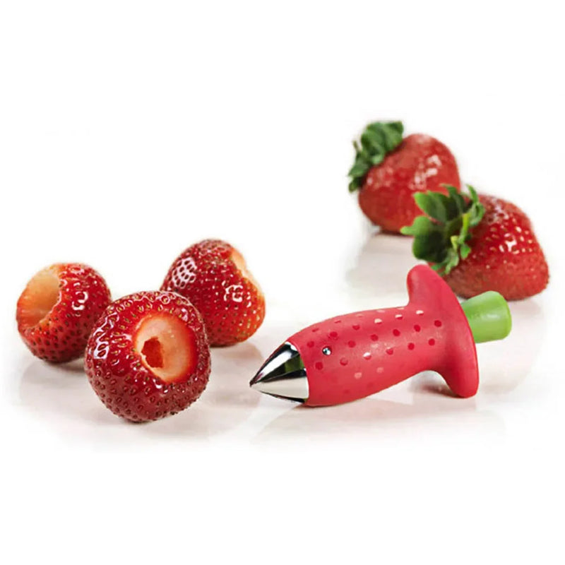 Strawberry Slicer & Huller - Stainless Steel Cutter for Fruits and Vegetables