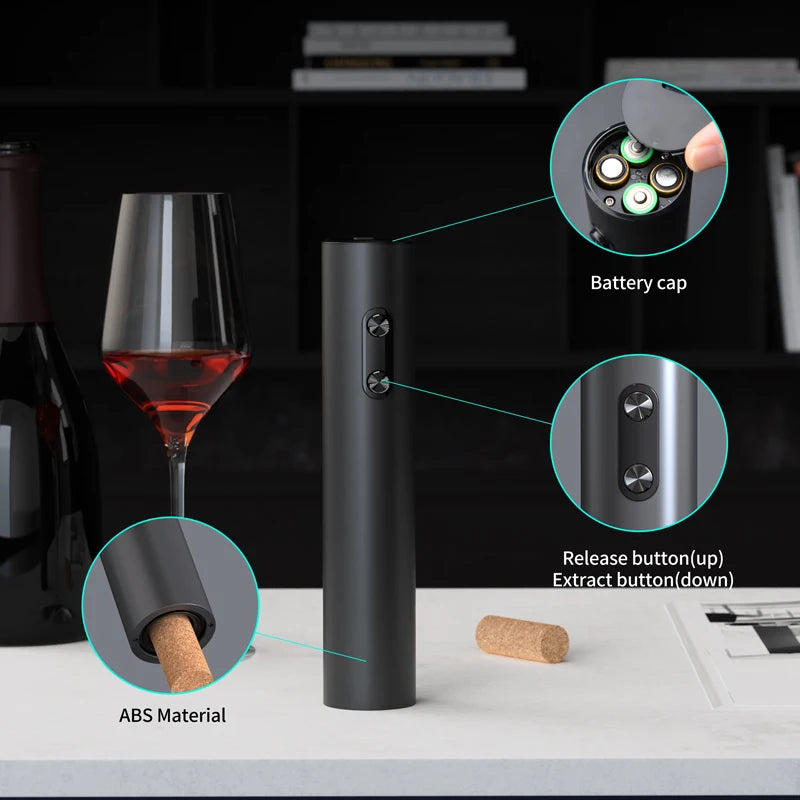 Electric Wine Opener Set – Automatic Corkscrew with Aerator Pourer and Foil Cutter