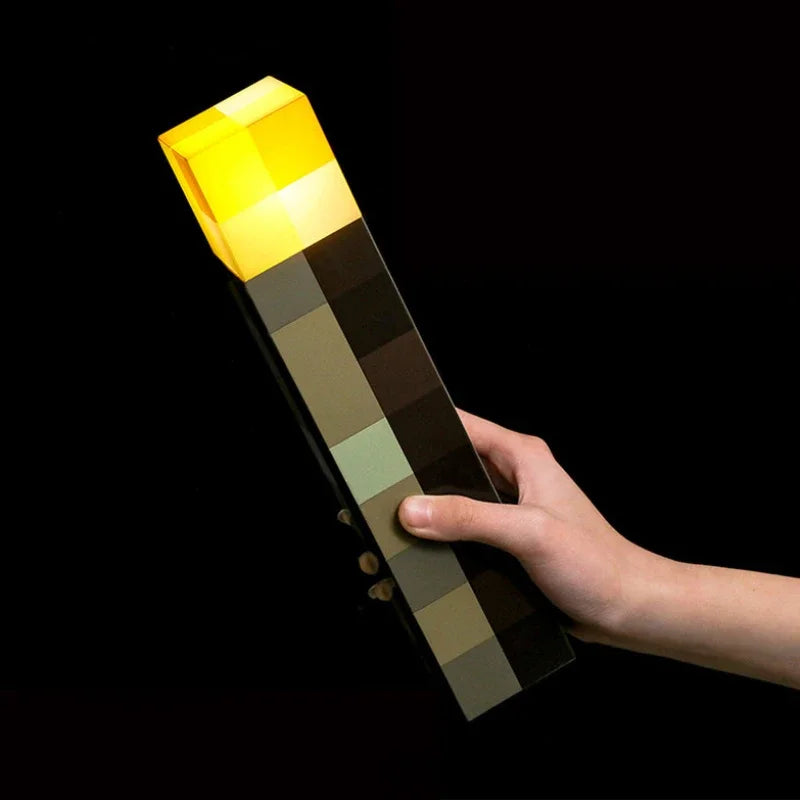 MC Game Torch LED Night Lamp – Rechargeable Decorative Light for Kids and Bedrooms