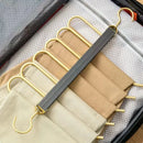 Multi-Function Magic Pants Hanger – 6-in-1 Rotatable Folding Aluminum Alloy Organizer