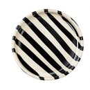 Bright and Bold Raised Edge Ceramic Plate  |  Abstract Lines, Hand Painted