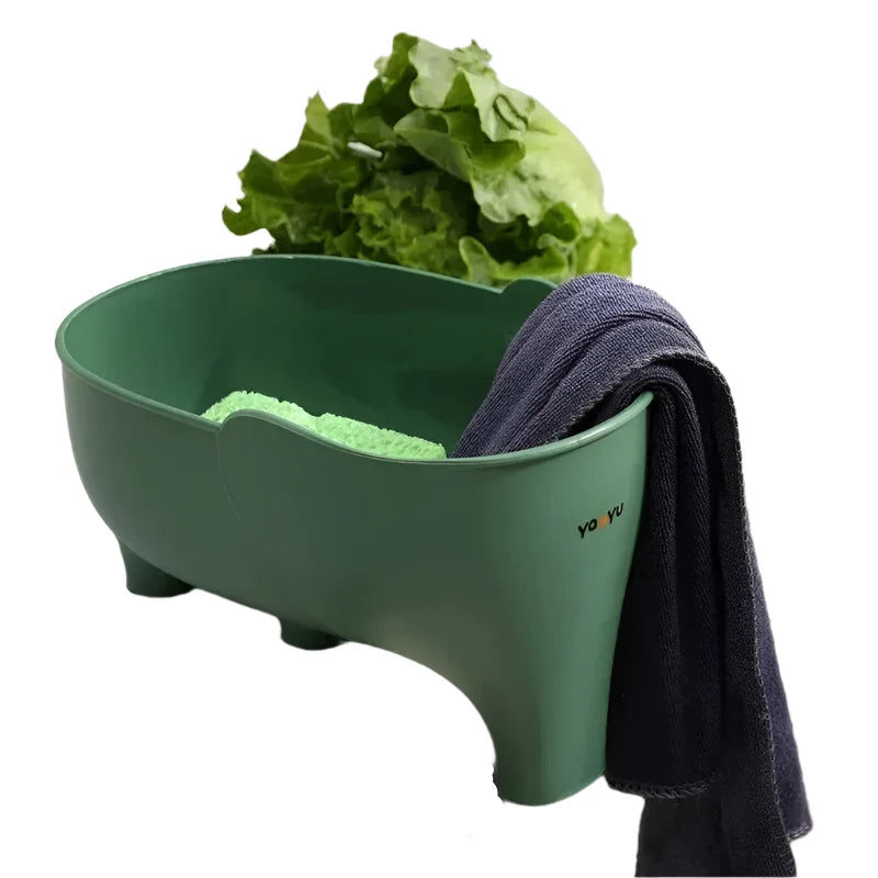 Elephant Drain Basket - Multi-purpose Kitchen Storage and Drain Basket for Fruits and Vegetables