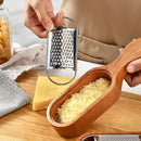 Stainless Steel Cheese Grater With Wooden Storage Box | Grate Parmesan, Chocolate, Nutmeg and More