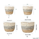 Straw Woven Flower Basket – Grass Planter Pot for Indoor & Outdoor Plant Decor