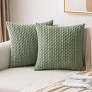Corduroy Throw Pillow Covers – Soft Textured Cushion Covers for Couch, Sofa or bed