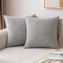 Corduroy Throw Pillow Covers – Soft Textured Cushion Covers for Couch, Sofa or bed
