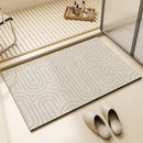 Modern Simple Chic Bathroom Mat | Diatomite Mud, Absorbent, Non-slip + Soft