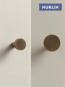 Nurlin Solid Brass Circular Cabinet Knobs & Bathroom Hooks