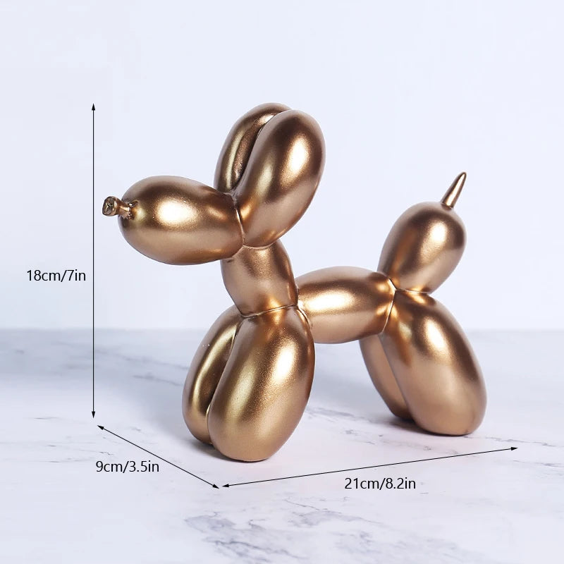 Nordic Balloon Dog Figurine – Modern Resin Home Décor for Living Room, Desk, Entryway & Gifts