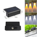 LED Solar Wall Lamp Outdoor Waterproof Solar-Powered Fence Light for Garden, Patio, Balcony & Stair