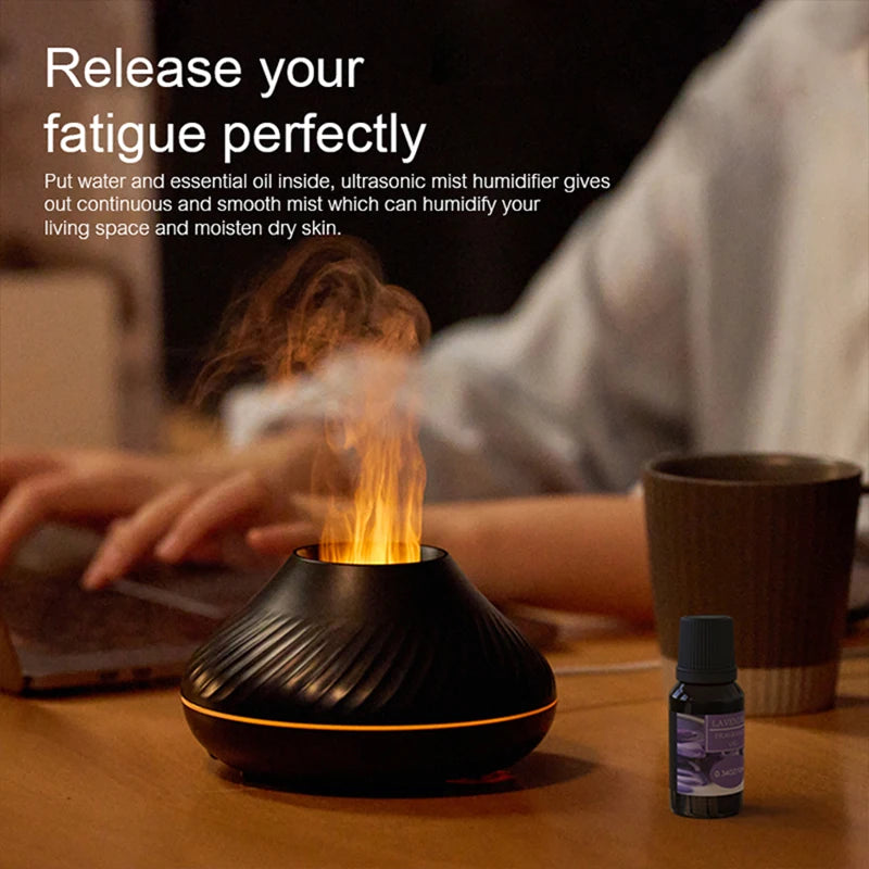 Volcanic Aroma Diffuser – Essential Oil Diffuser Lamp & Humidifier USB Rechargeable
