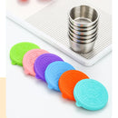 Set of 6 Reusable Salad Dressing Containers | Leakproof Silicone Lids