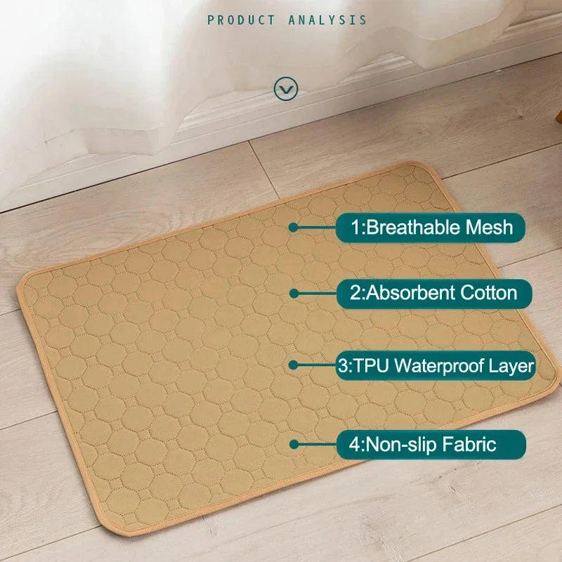 Washable Dog Urine Pads – Reusable Anti-Slip Training Pad for Dogs & Puppies