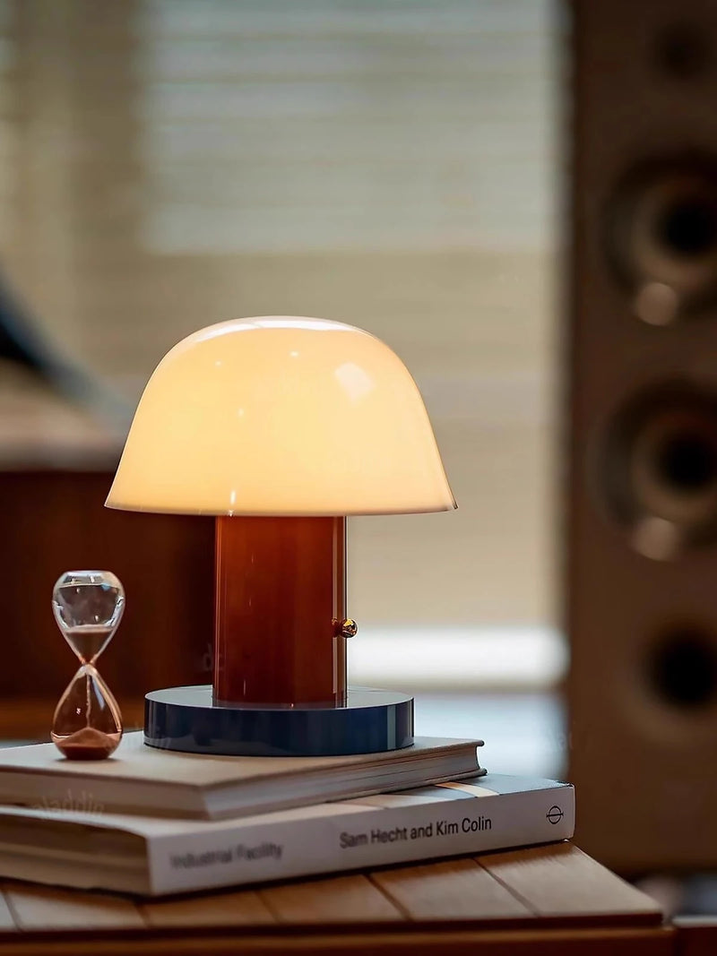 Cordless Mushroom Table Lamp – Rechargeable LED Night Light for Bedroom, Living Room and Outdoor Use