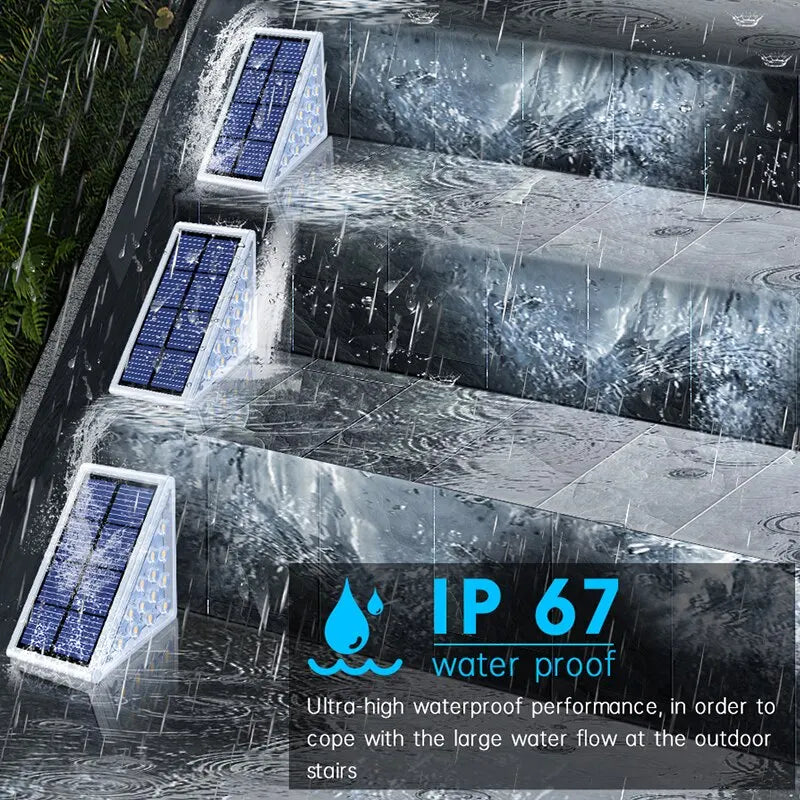 Solar Step Lights – Outdoor Waterproof LED Stair Lights for Pathways and Garden Décor