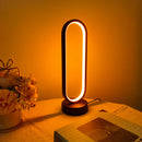 LED Ring Bedside Lamp – Three-Color Dimming Night Light for Bedroom & Living Room