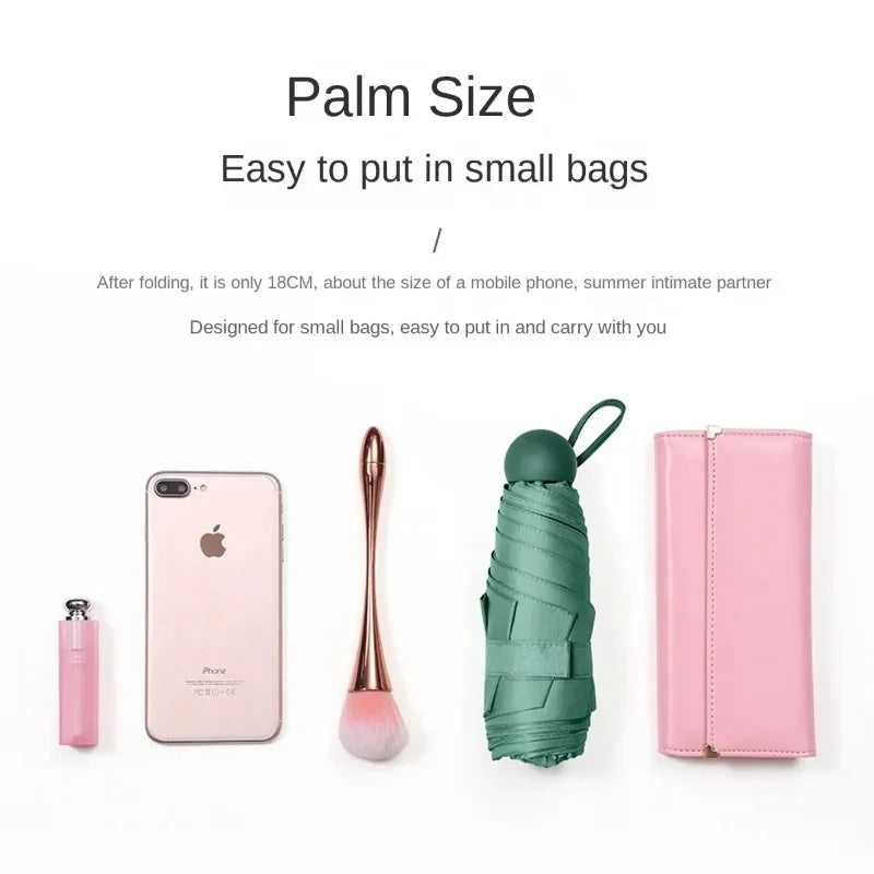 Mini Capsule Umbrella – Portable Sunshade & Rain Protection