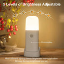 LED Motion Sensor Night Light - USB Rechargeable, Dimmable, Portable Lamp for Bedrooms & Hallways