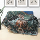 Boho Floral Beach Picnic Outdoor Camping Blanket | Plaid Blankets for Beds, Sofas, Travel & Summer