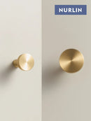 Nurlin Solid Brass Circular Cabinet Knobs & Bathroom Hooks