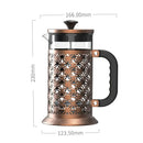 Elegant Lattice Design French Press Coffee Maker 1000ml