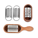 Stainless Steel Cheese Grater With Wooden Storage Box | Grate Parmesan, Chocolate, Nutmeg and More