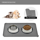 Silicone Dog & Cat Bowl Mat – Non-Stick Waterproof Feeding Placemat for Pets
