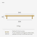 Nurlin Solid Brushed Antique Brass Cabinet Handle – T-Bar Pull