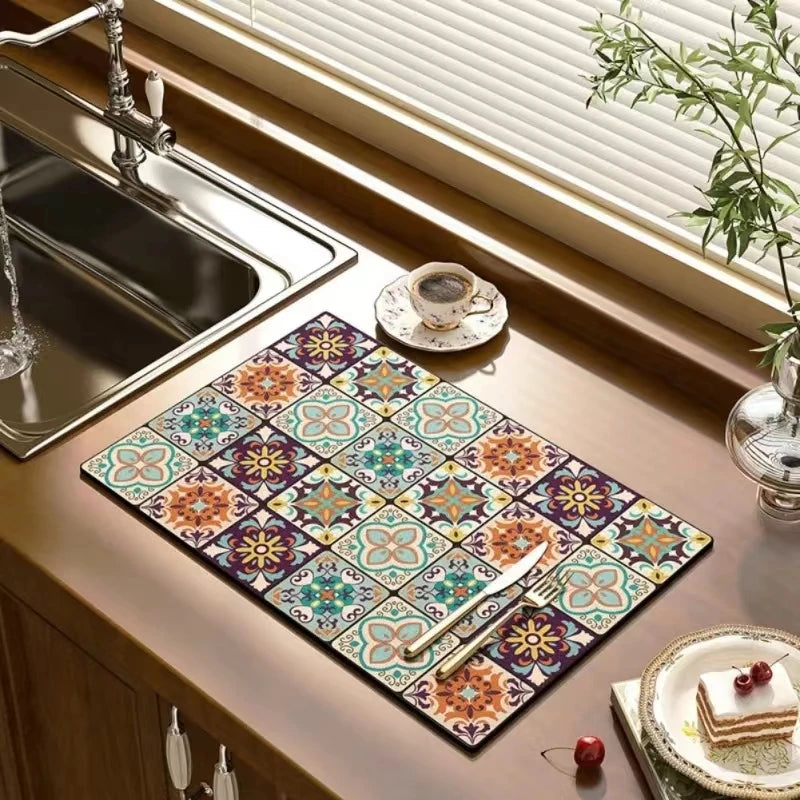 Absorbent Kitchen Drying Mat – Perfect for Drainage and Keeping Your Space Clean